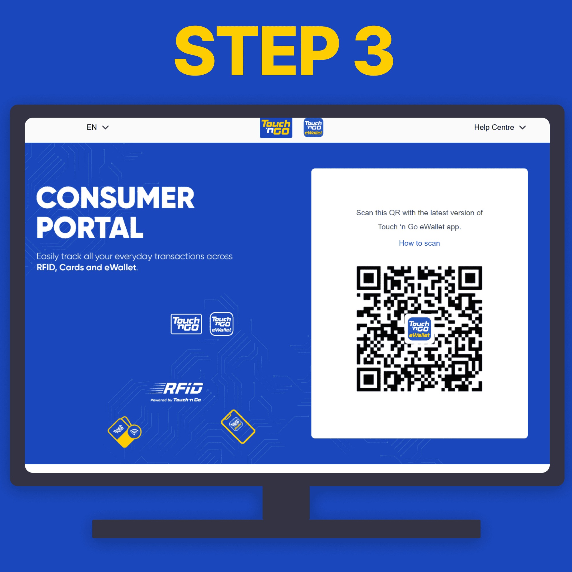 Step 3 - Login to Touch 'n Go Consumer Portal